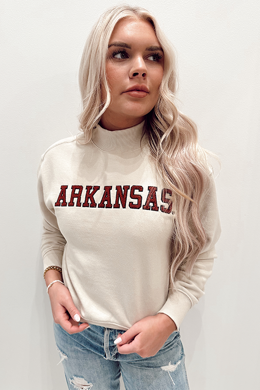 Arkansas Mock Neck Sweatshirt