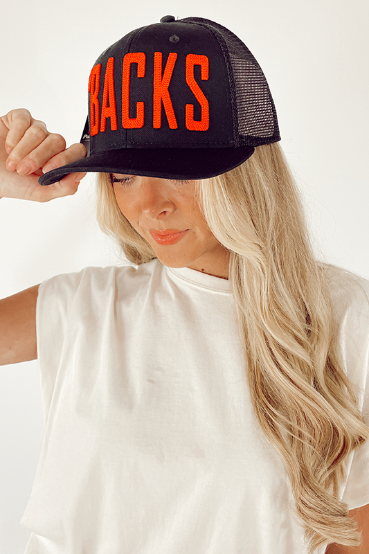 'BACKS Hat -Black/Red