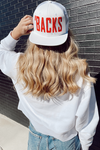 'BACKS Hat - White/Red
