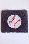Baseball Beaded Coin Purse