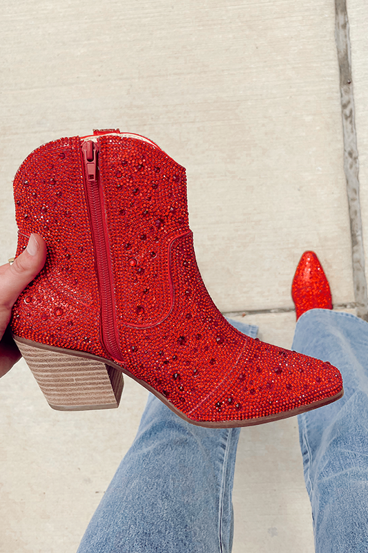 Matisse: Harlow Western Ankle Boot - Red