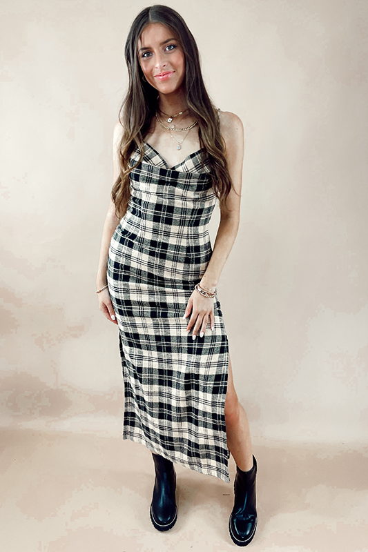 Chaser: Flannel Midi Slip Dress