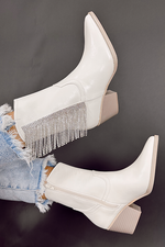 Bling'd Out Boots -White