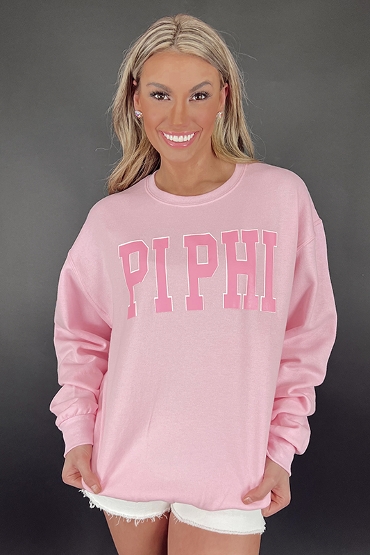 Social Statement: Varsity Sweatshirt - Pink