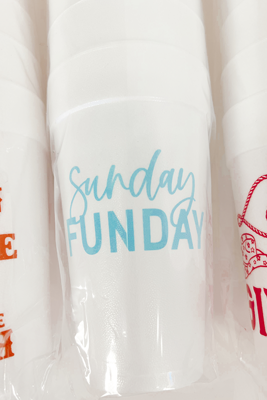 Sunday Funday Foam Cups